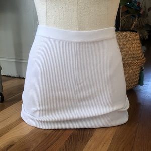 Fashion Nova White Fitted Skirt